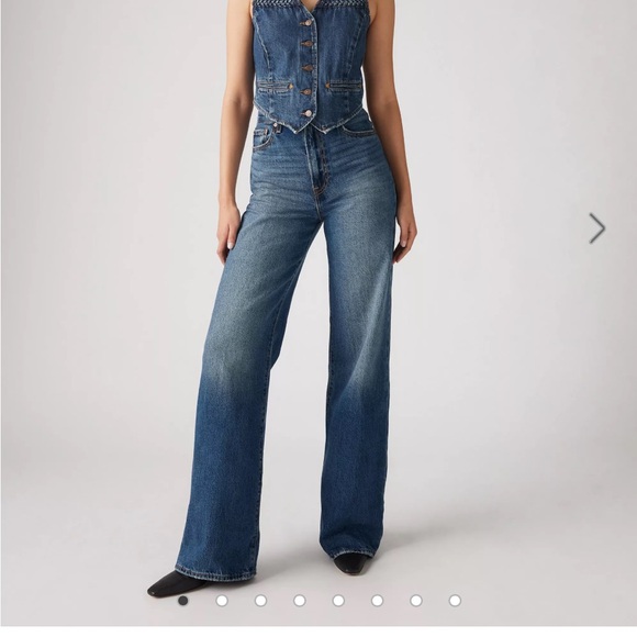 Levi RIBCAGE WIDE LEG WOMEN'S JEANS - Picture 3 of 3